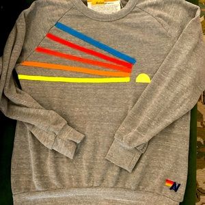 NWT AVIATOR NATION NEON DAY DREAM SWEATSHIRT SZ M!